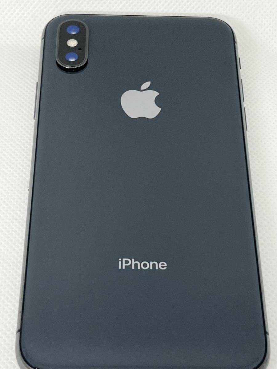 Apple iPhone X 256GB 本体 スペースグレイ docomo SIMロック解除済み 中古美品 付属品完備