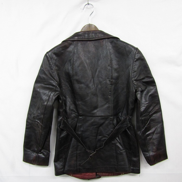  original leather vintage size? leather design jacket lining have Double Rider's leather jacket black lady's old clothes Vintage 2N2519