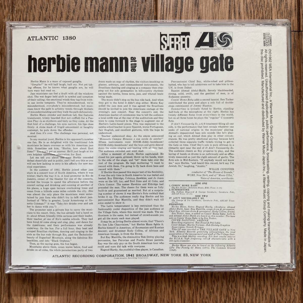 国内盤　HARBIE MANN AT THE VILLAGE GATE WPCR-27325 帯付き_画像4