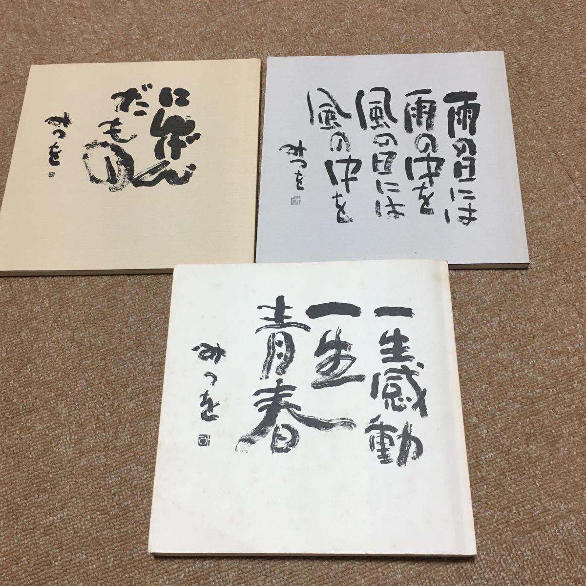 相田みつを3冊セット にんげんだもの 雨の日には… 一生感動一生青春(詩