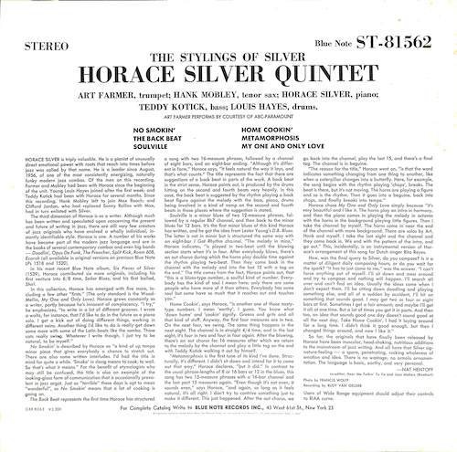 248147 HORACE SILVER / The Stylings Of Silver(LP)_画像2