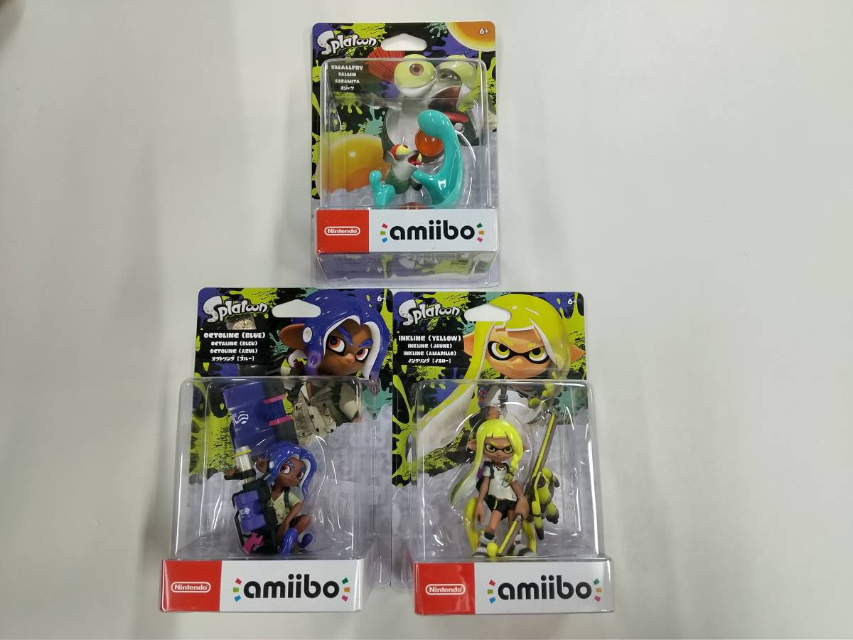 ●未開封 　送料無料●amiibo インクリング イエロー オクトリング ブルー コジャケ スプラトゥーンシリーズ スプラトゥーン３アミーボ　