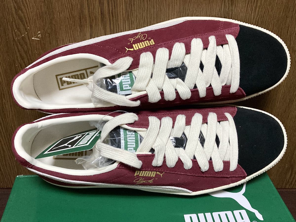 18年製 PUMA Clyde The Archieve プーマ クライド アーカイヴ【365319 04】バーガンディー スエード BURGUNDY SUEDE 天然皮革 US10_画像5