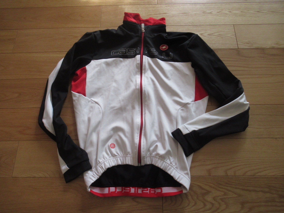 Castelli POGGIOジャケット 秋冬 White/Black/Red Lサイズ 8~17℃対応品