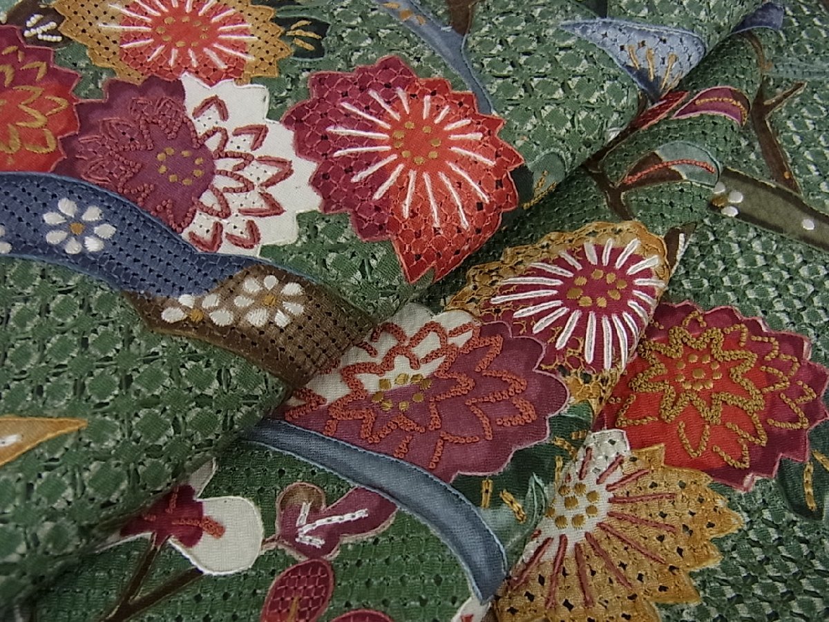 スワトウ刺繍に相良刺繍の訪問着 着物 - alacantitv.com