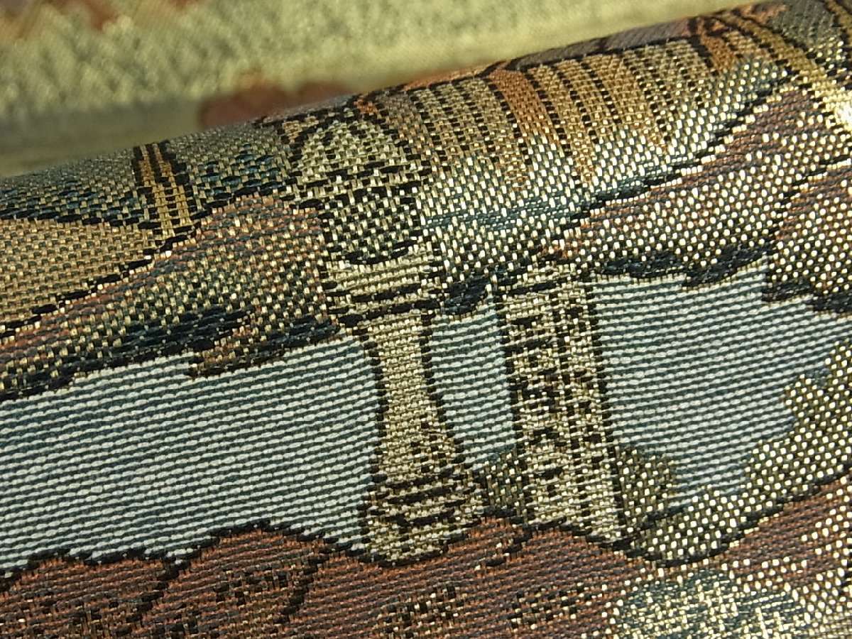 花美人着物 六通柄袋帯 東海道五十三次 金糸 逸品 az1866(仕立て上がり ...