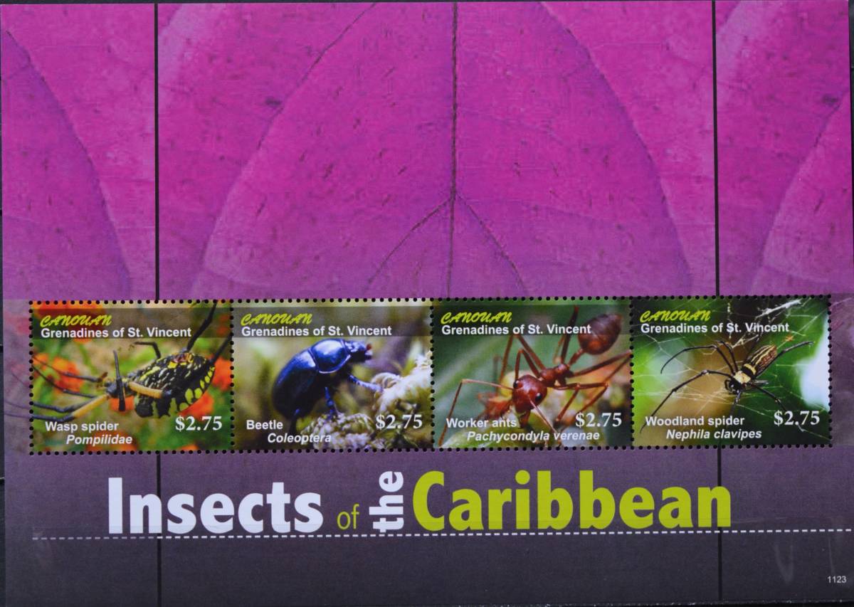 「BRT96」グランディス島切手  昆虫の画像1