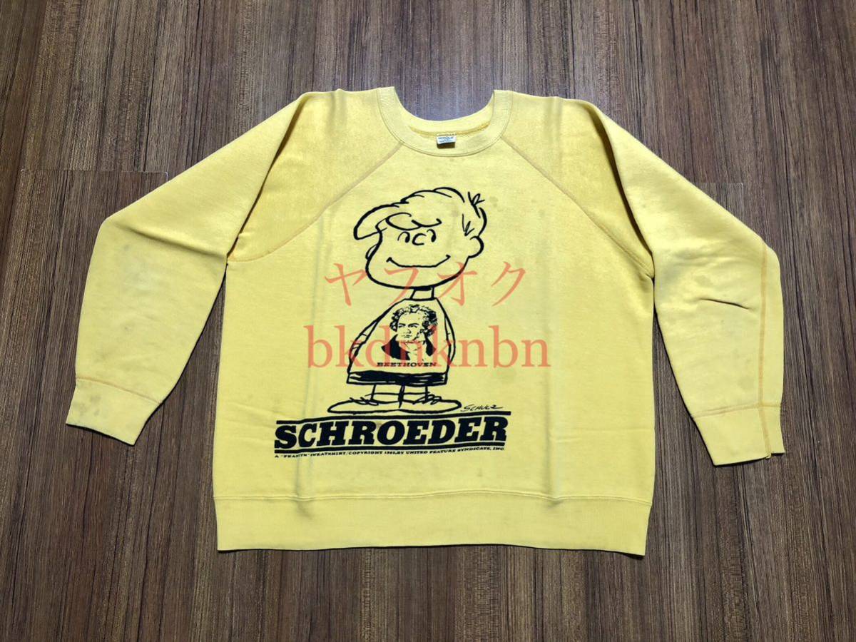 首タグ有 【黄色XL 60´s SPRUCE PEANUTS Sweatshirt】 mayo スプルース