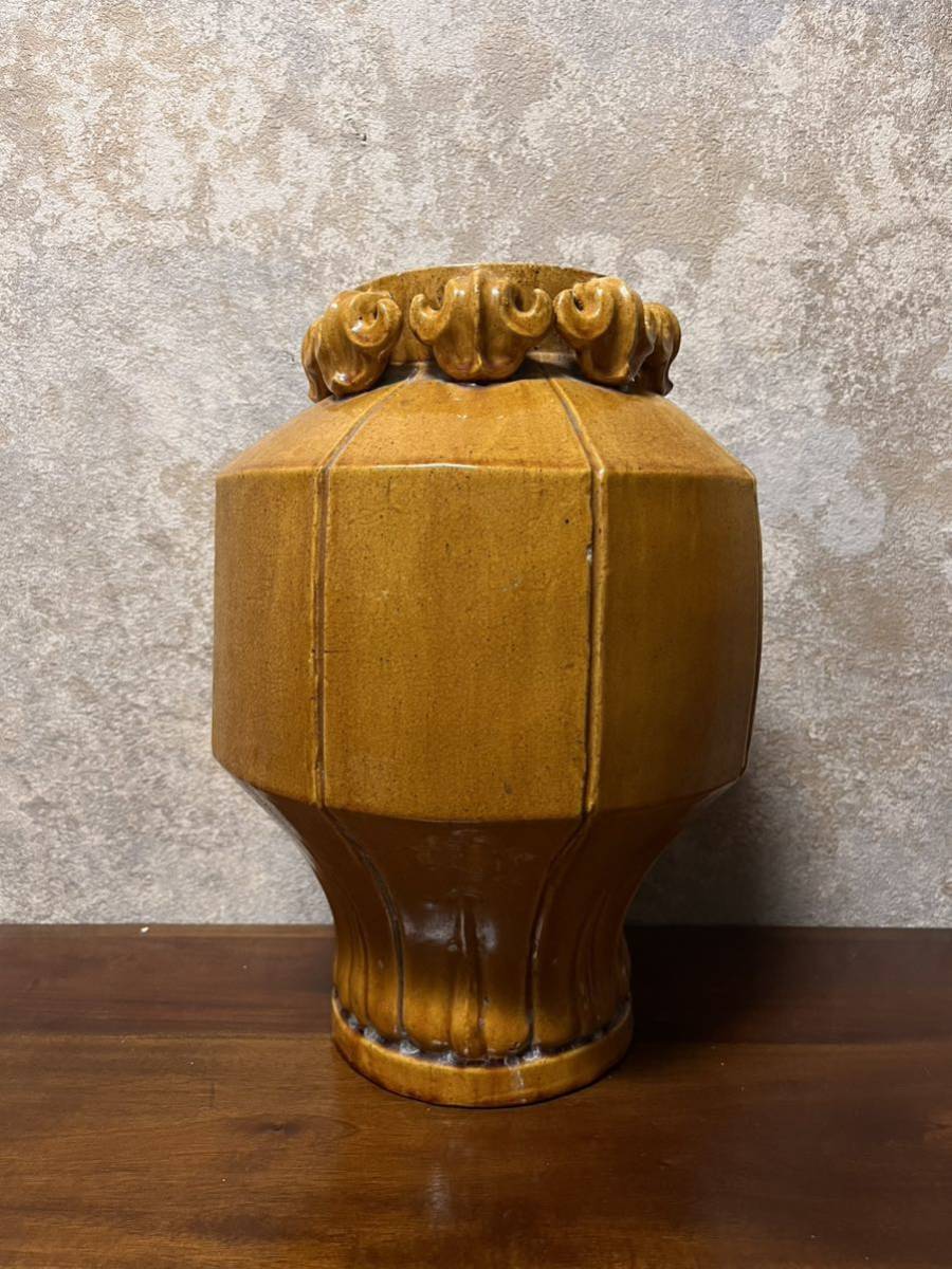 花器 フラワーベース 花瓶 古道具 アンティーク ヴィンテージ ビンテージ 陶器 インテリア 店舗インテリア_画像3
