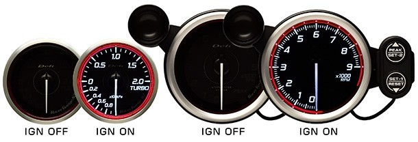 Defi　Racer Gauge デフィ レーサーゲージ　N2 52Φ　（レッド）　圧力計　 DF16203　（油圧計 もしくは 燃圧計）_画像4