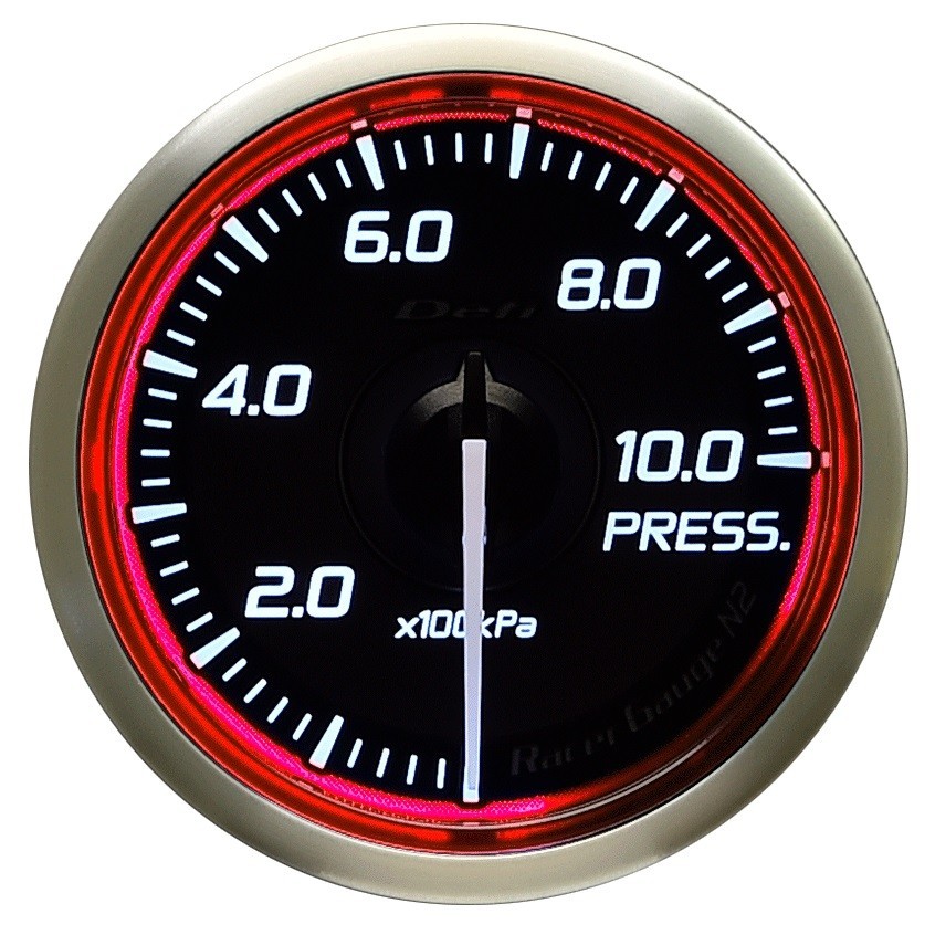 Defi　Racer Gauge デフィ レーサーゲージ　N2 52Φ　（レッド）　圧力計　 DF16203　（油圧計 もしくは 燃圧計）_画像2