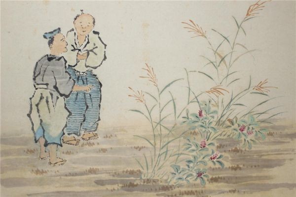 模写】大分画家 田能村竹田 人物自画賛 合箱 イ1918-