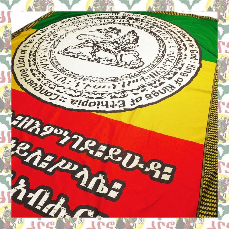 【drs】ラスタ旗 The Lion of Judah 2 200cm x 150cm (壁飾り レゲエ フラッグ ライオン ラスタ JAH ETHIOPIA MOA AMBESSA）_画像6