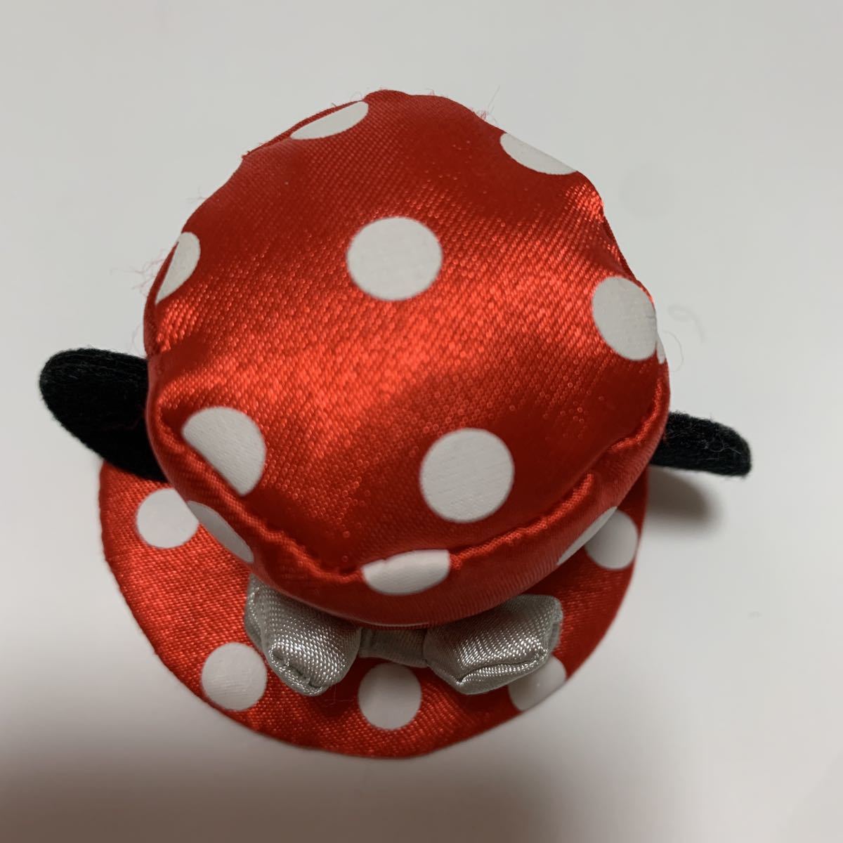 ディズニー ミニーちゃん ヘアピン 赤 帽子 ハット リボン付 Disney RED 髪飾り 水玉模様 Minnie ドット TDL コスプレ パルパルーザ hat _画像3