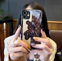 X437☆新品韓国ガラス製 ャラクター かわいい iPhone13miniケース iPhone7/8/SE2/SE3/7Plus/8Plus/X/XR/XS 11 12 13 Pro max mini対応_画像4