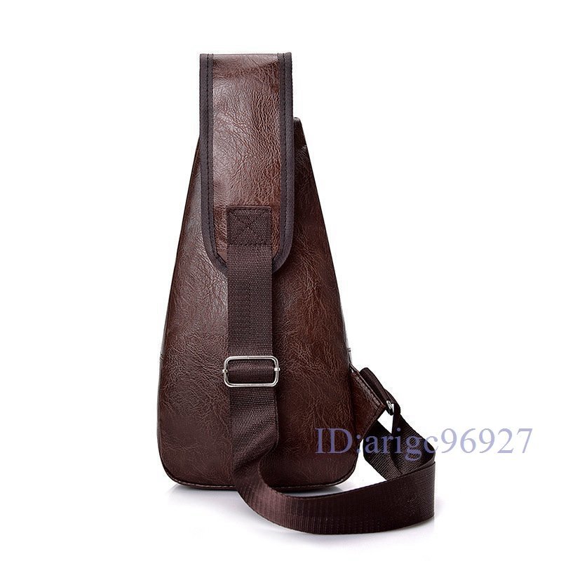 X954* new goods mobile charge messenger bag body bag men's one shoulder large body bag USB cable with pocket cable hole 