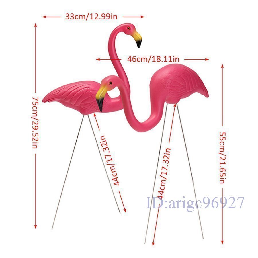 Y176* new goods structure . family garden structure . equipment ornament lawn grass raw ornament retro interior gardening. accent also real . pink flamingo. pair objet d'art?