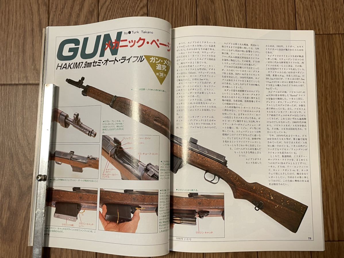 雑誌　月刊Gun 1990年新春2月号　中古良品　送料185円　S&Wオート、P90_画像8