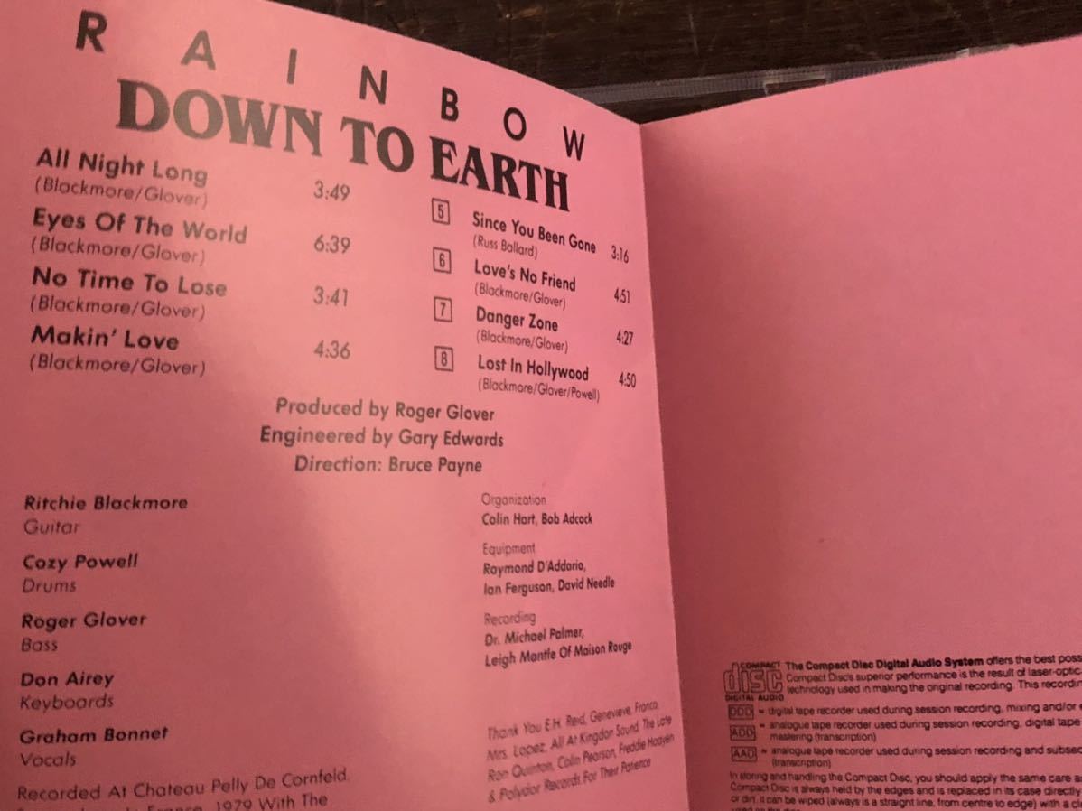 [CD]Down To Earth ダウン・トゥ・アース / Rainbow レインボー (4th)⑤ Since You Been Gone収録 バンド初のメジャーヒットを出した作品!_画像3