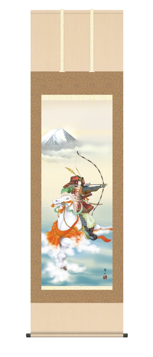 掛け軸 高精細巧芸画 純国産掛け軸 節句画 榎本 東山 「波上武者」 掛け軸 高精細巧芸画 純国産掛け軸 節句画 榎本 東山 「波上武者」