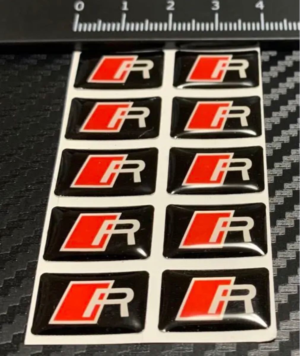 アウディ R ミニステッカー エポキシ樹脂コーティング 4枚セット