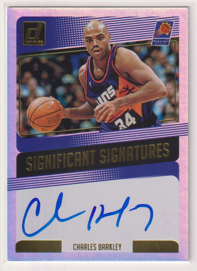 NBA CHARLES BARKLEY AUTO 2018-19 PANINI DONRUSS ON CARD Autograph Phoenix Suns チャールズ・バークレー 直書き 直筆 サイン サンズ