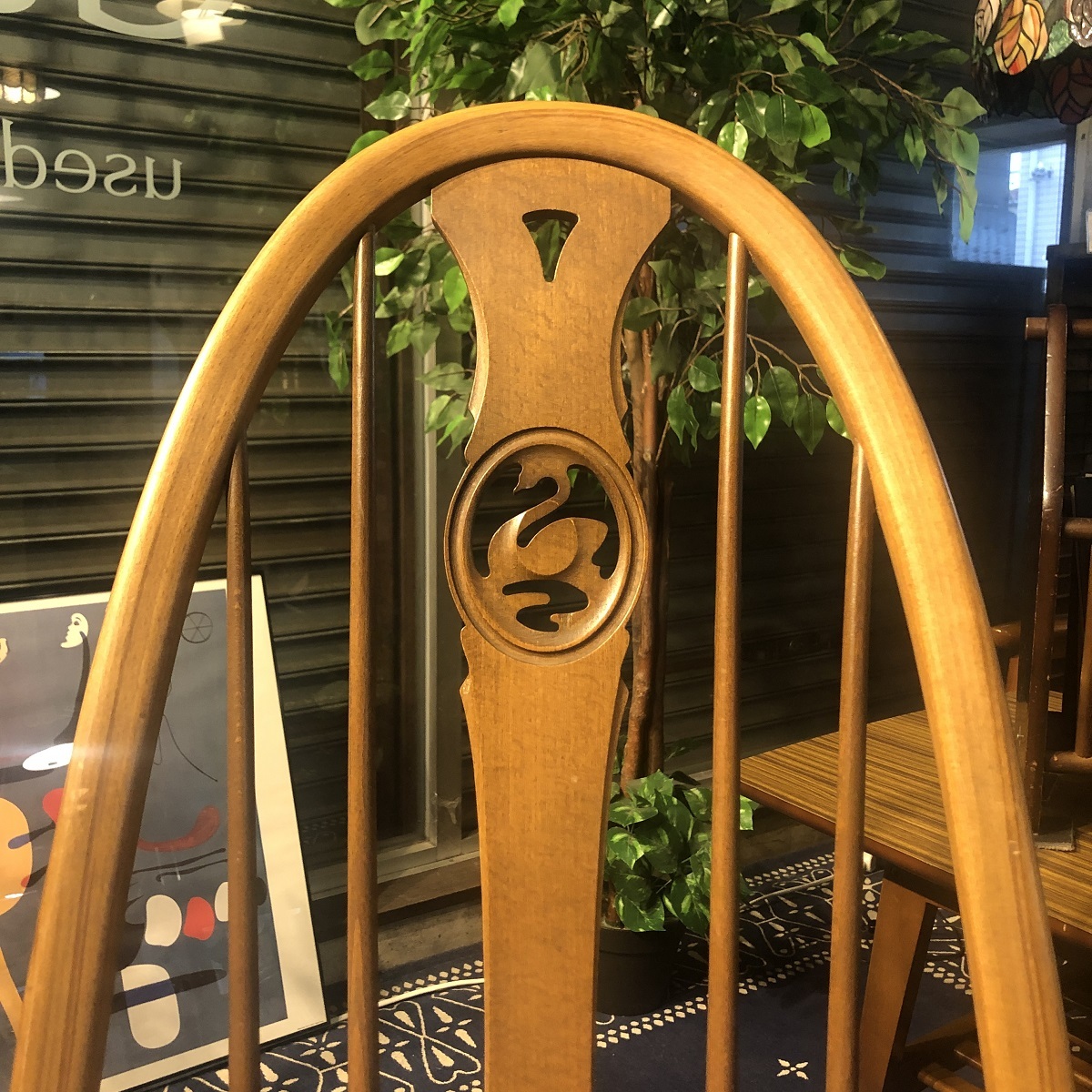 ERCOL アーコール スワンバックチェア チェア 椅子 エルム材 3