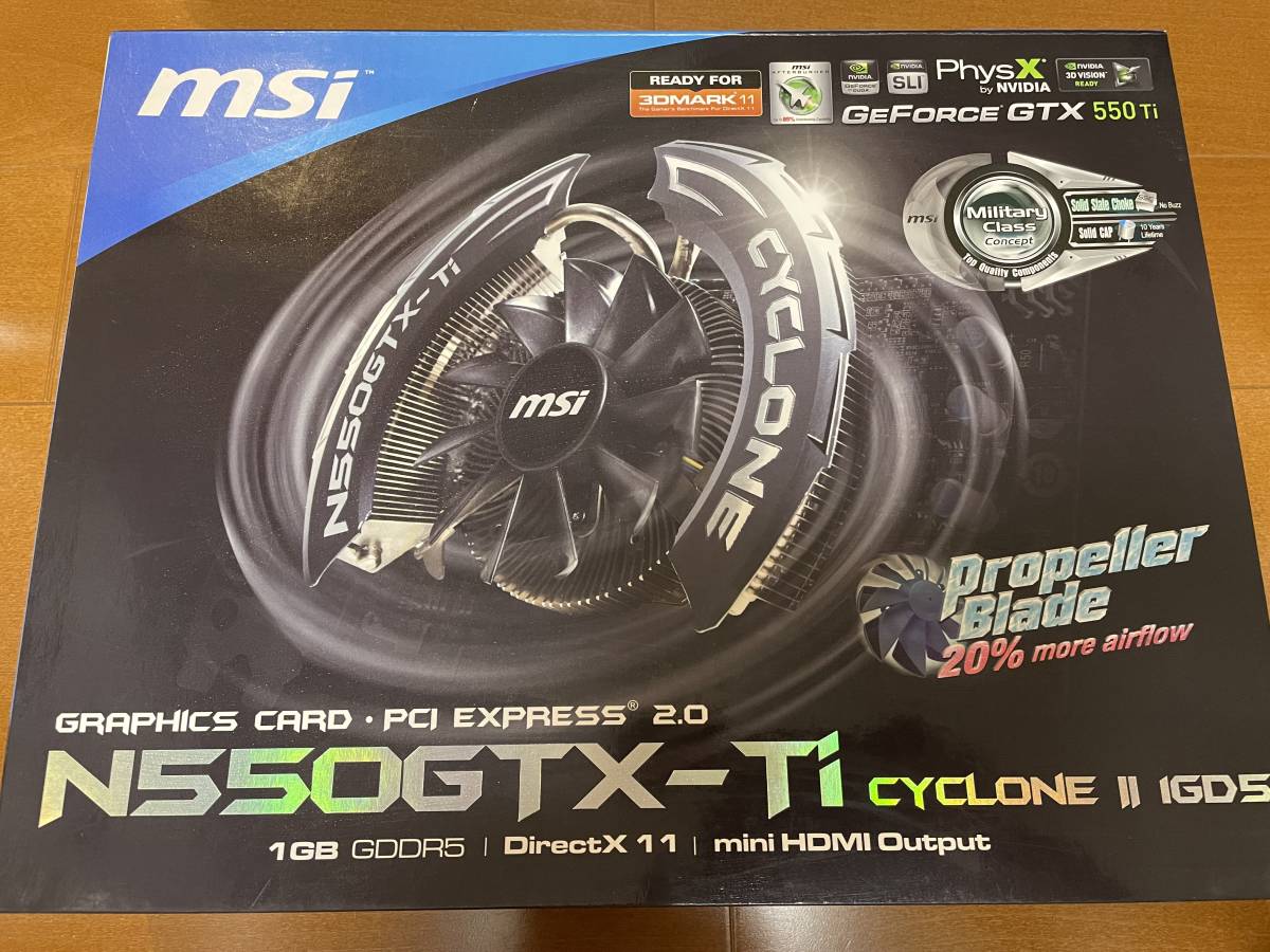 msi NVIDIA GeForce GTX 550 Ti GRAPHICS CARD PCI EXPRESS 2.0 1GB GDDR5 N550GTX-Ti_画像1