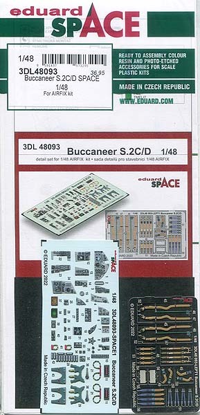 エデュアルド ED-3DL48093 1/48 バッカニア S.2C/D 「スペース」内装3Dデカールw/エッチングパーツセット (エアフィックス用)