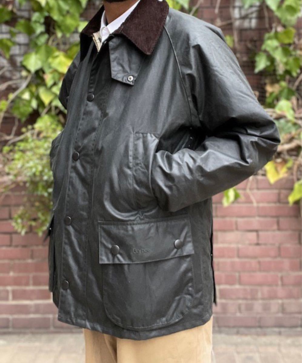 ラウンド Barbour 90s ミント black 希少サイズ beaufort 42 ネイビー