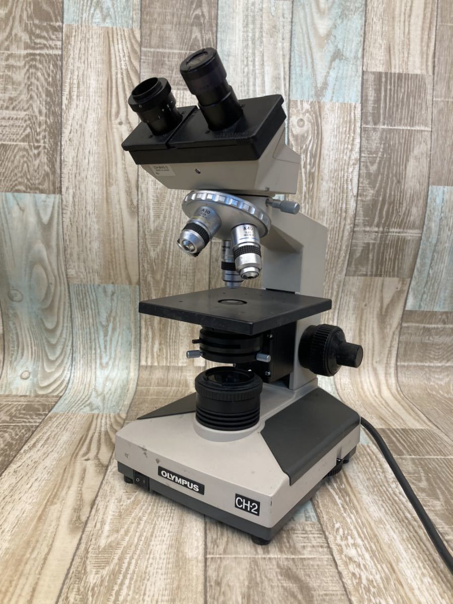 ☆顕微鏡 OLYMPUS CH-2 CHT 対物レンズ A4 0.10 160/- A10 0.25 160