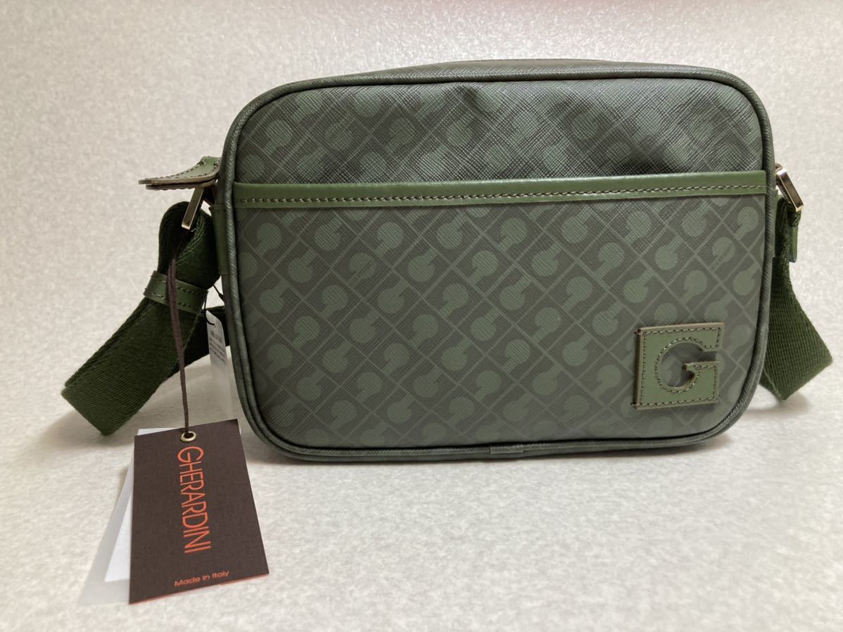  new goods Gherardini (.) shoulder bag small .. green group Italy made unisex also regular price 5.9 ten thousand jpy 