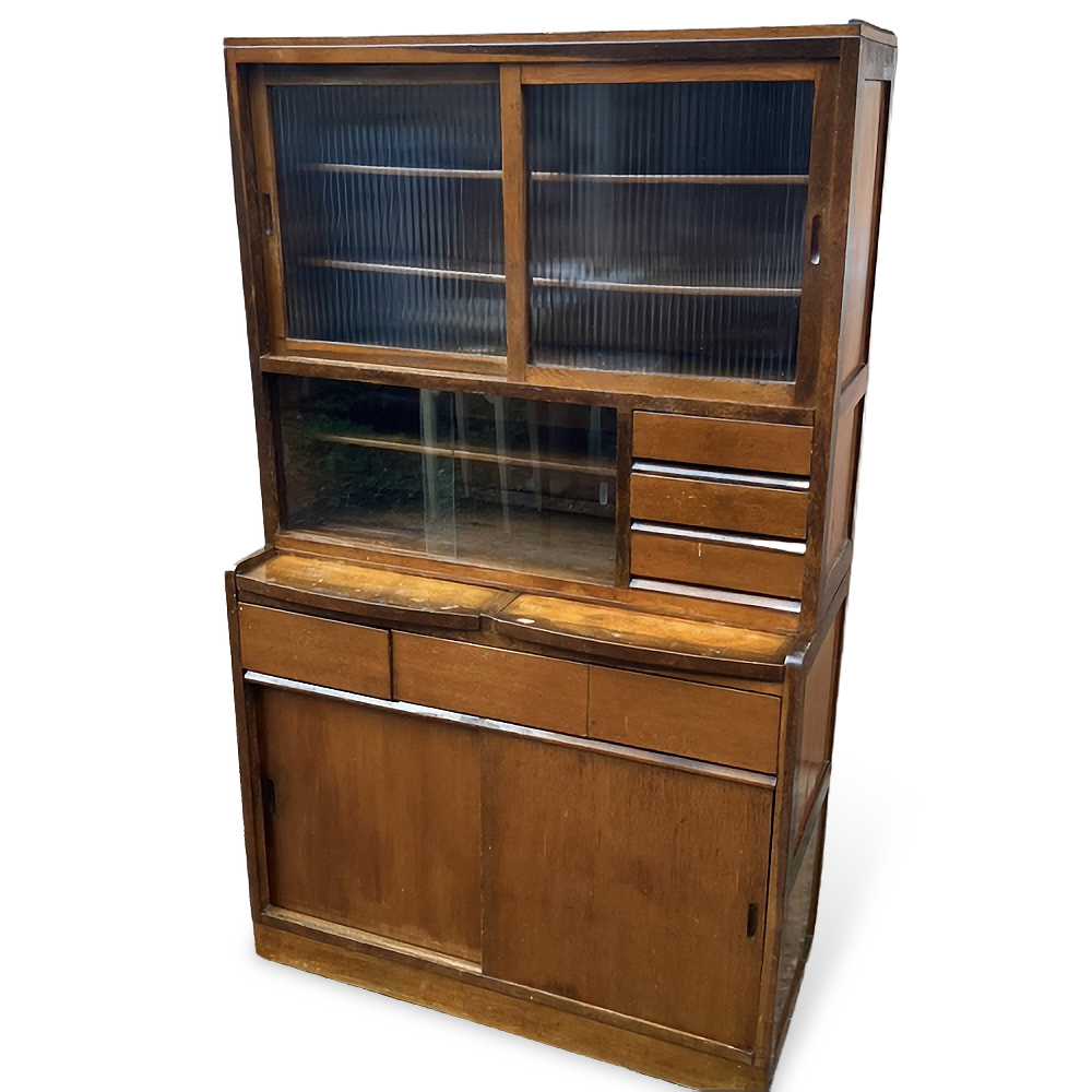 [ Vintage wooden Velo attaching cupboard ] inspection : Showa Retro Vintage Taisho romance antique old tool cabinet bookshelf display shelf 