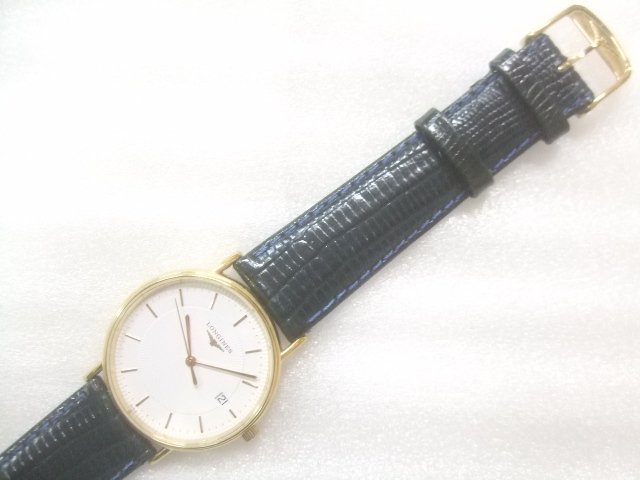 おまけ付 新同品高級メンズロンジンクオーツサファイアガラス腕時計