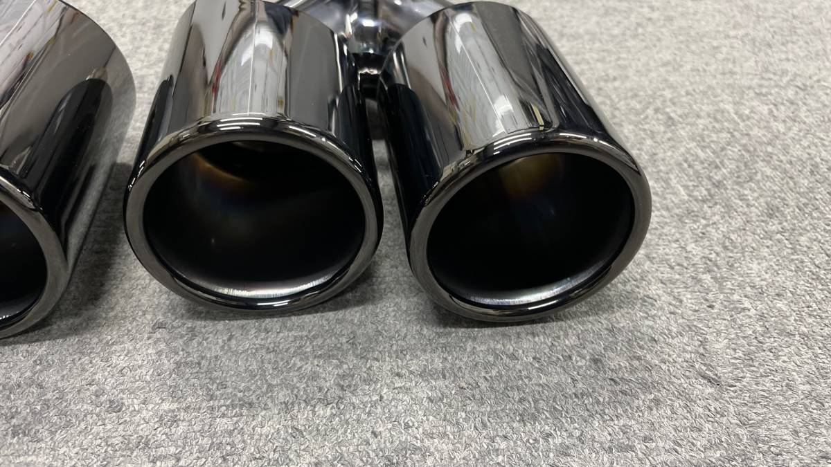 89ΦW step different black chrome muffler tail left right set made of stainless steel muffler cutter tail end 7019C