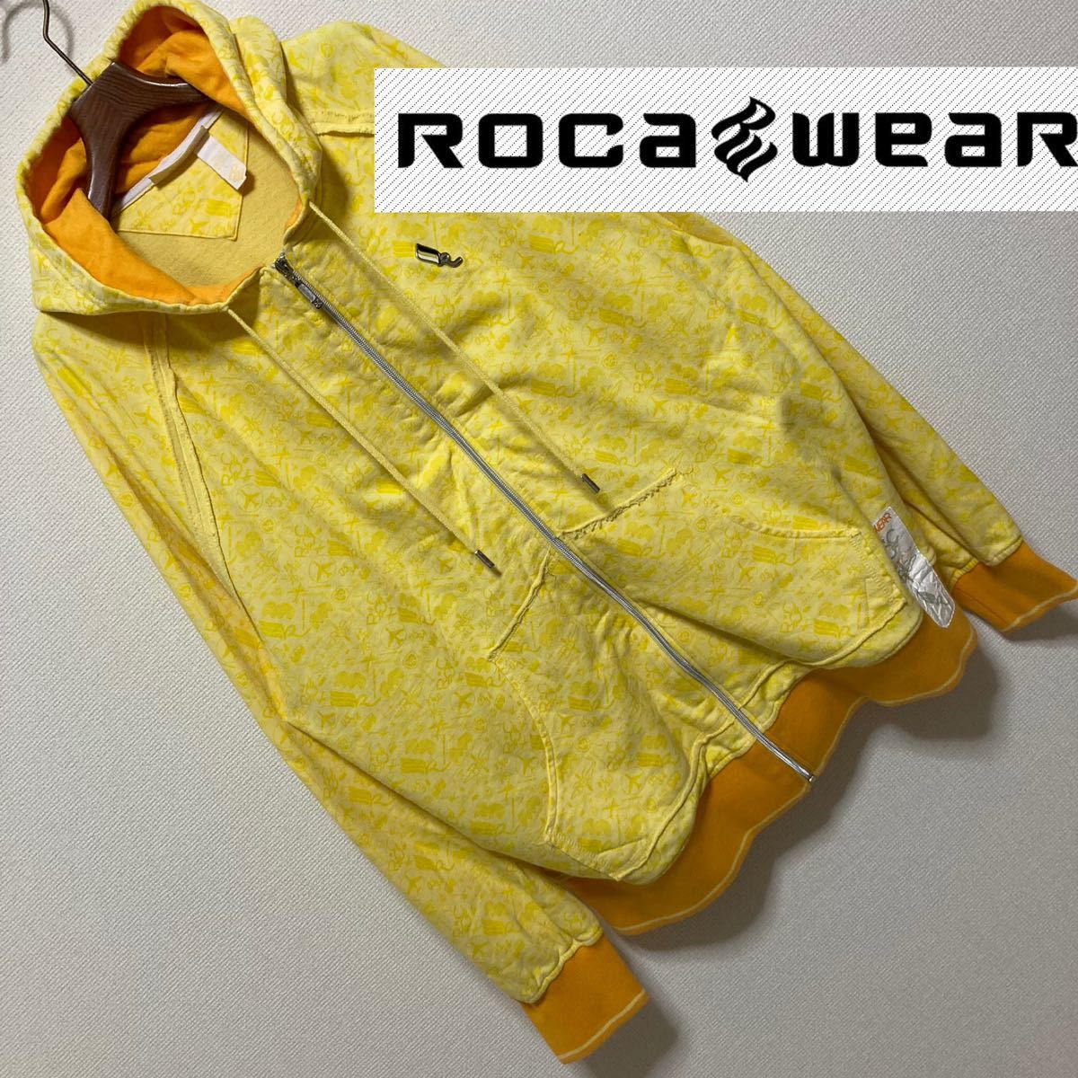 Vintage ROCAWEAR ロカウェア ビッグシルエット 総柄 パーカー L