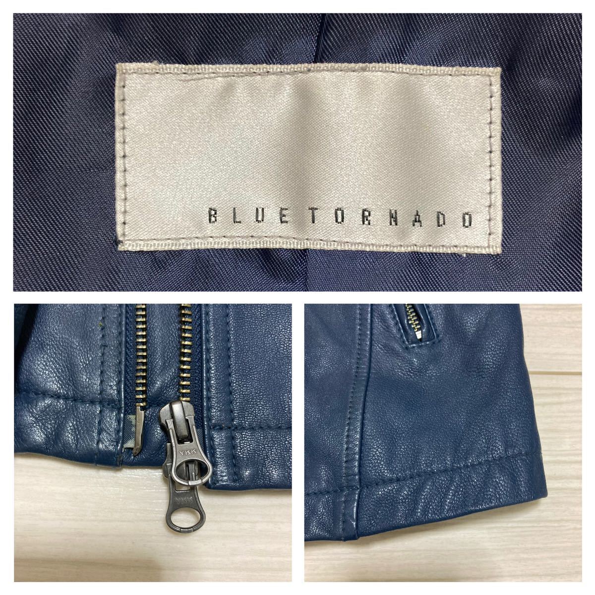 美品 トルネードマート BLUE TORNADO レザー ライダース 美品 トルネードマート BLUE TORNADO レザー ライダース