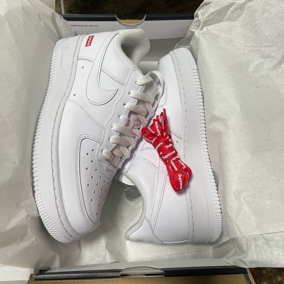 22AW 24cm US6 Supreme Nike Air Force 1 Low White Small Box 白