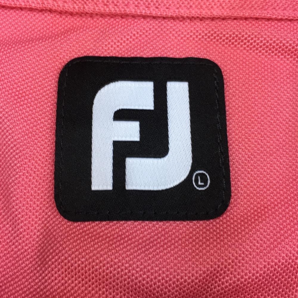 【美品】☆訳あり☆FootJoy フットジョイ 半袖ポロシャツ ライトピンク 胸ポケット 臭いあり メンズ Ｌ ゴルフウェア_画像5