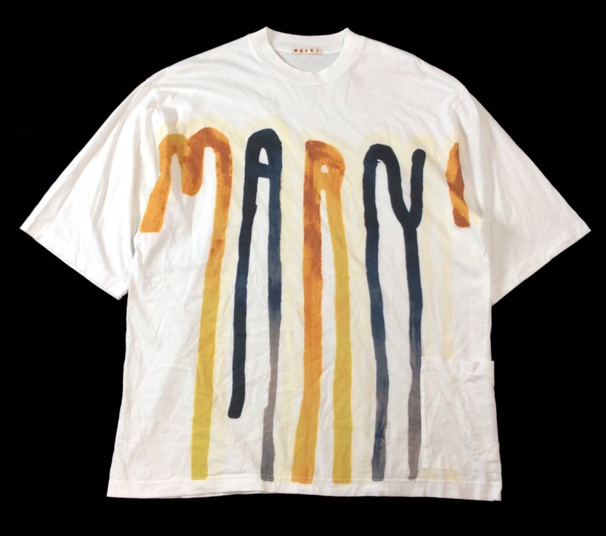 MARNI マルニ ロゴ オーバーサイズ 半袖Tシャツ カットソー 白