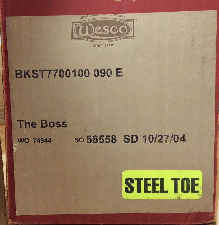 WESCO ウエスコ The Boss ボス エンジニアブーツ ブラック スチールトゥ 9E_画像9