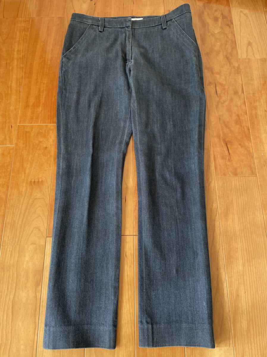 アディアム ADEAM センタープレス クロップドパンツ デニム素材 0