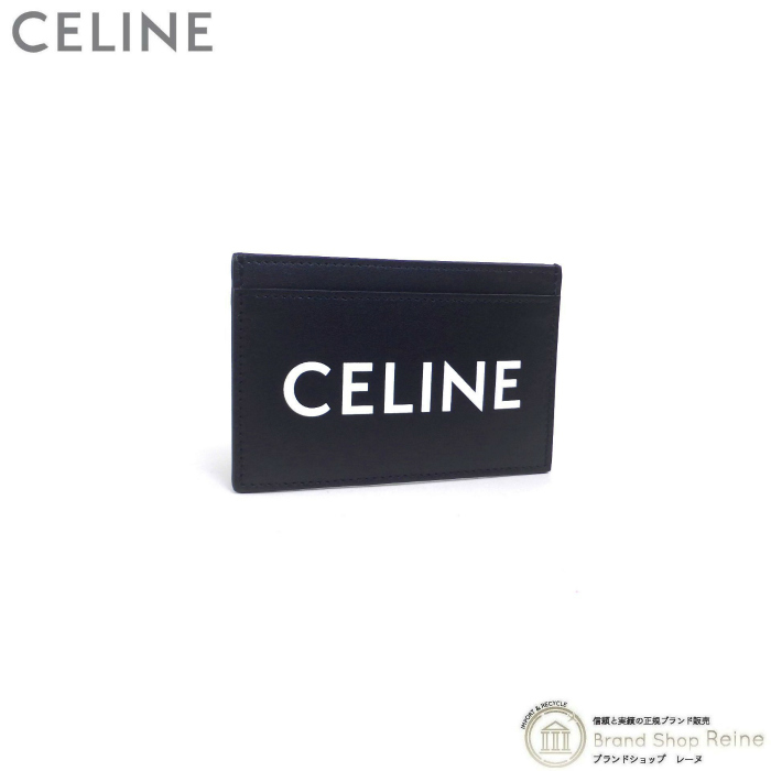 品質のいい （CELINE） セリーヌ ロゴプリント ブラック（新品） 10B70 名刺入れ カードケース カードホルダー 男性用財布