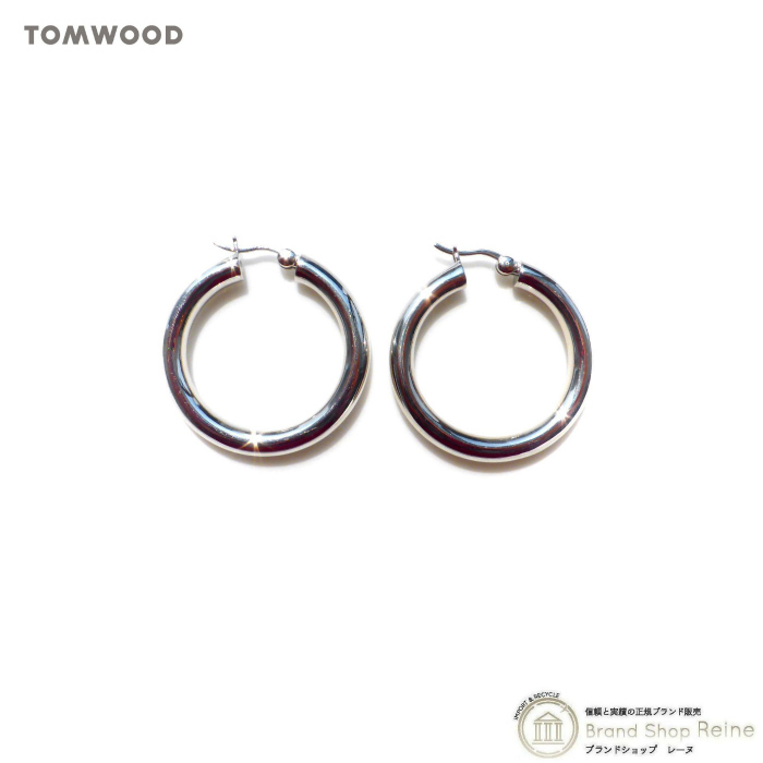  Tom дерево (TOM WOOD) Classic обруч Schic Large серебряный серьги Classic Hoops Thick Ag925 обе уголок для ECH24NA01S925( новый товар )