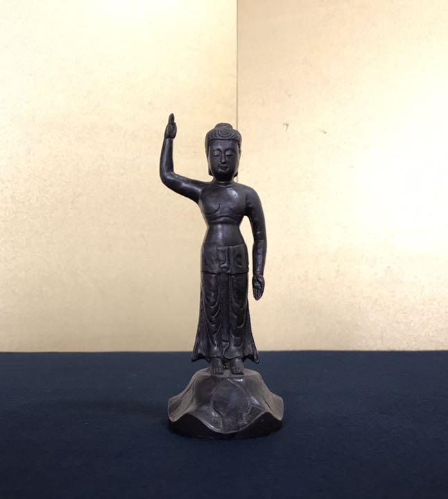 仏像 銅製 誕生仏 仏教美術　（220817す1）