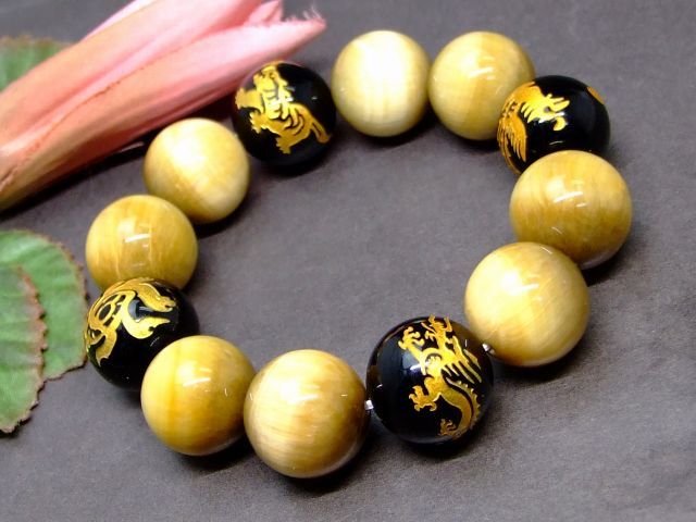 超人気新品 金彫り 四神 オニキス 虎目石 ホワイト ゴールドタイガーアイ パワーストーン 62625 18mm 天然石 ブレスレット 送料無料 内径17cm 数珠 超人気新品 金彫り 四神 オニキス 虎目石 ホワイト ゴールドタイガーアイ パワーストーン 62625 18mm 天然石 ブレスレット 送料無料 内径17cm 数珠