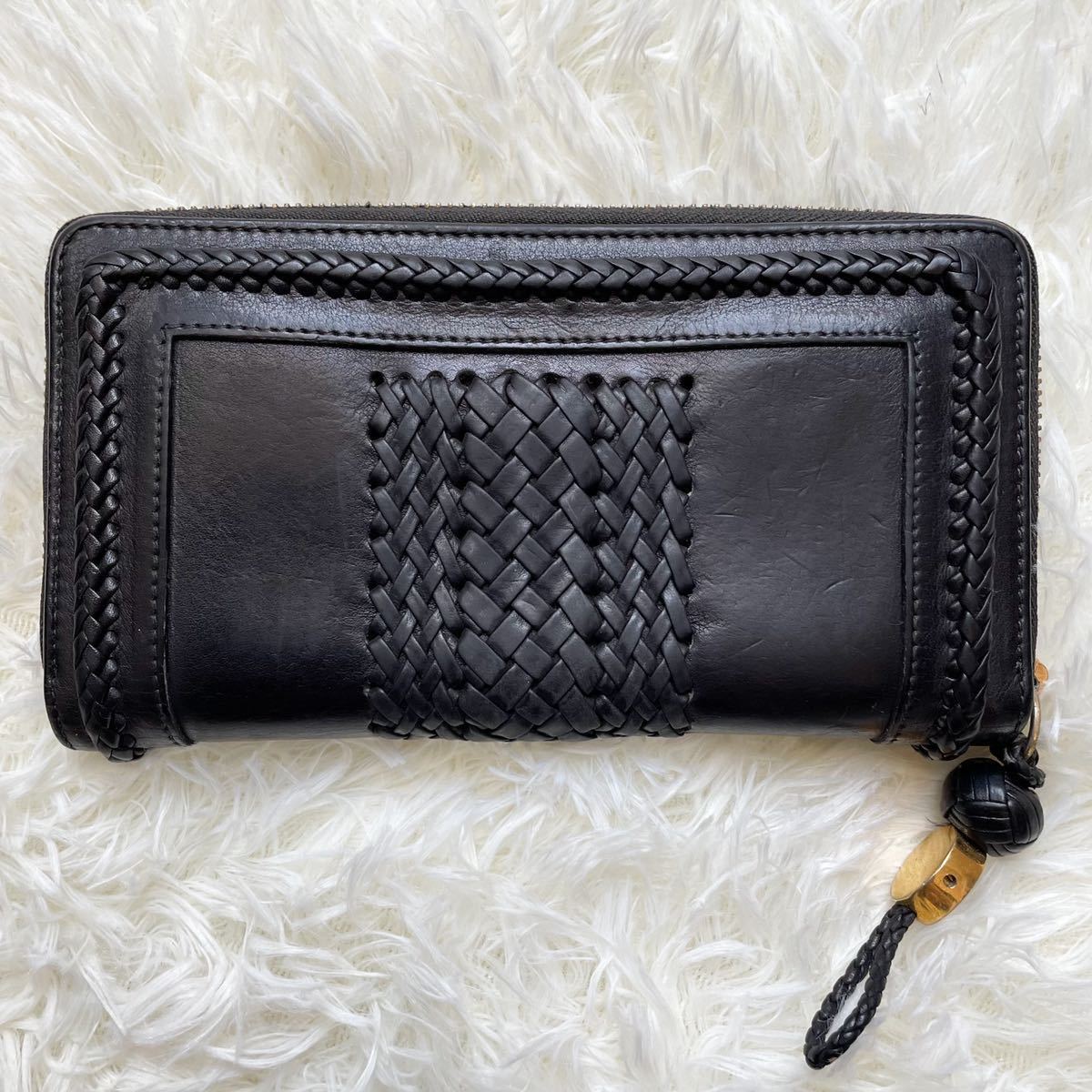 廃盤品/付属品あり極 GUCCI ウーブンウェブ 刺繍 グッチ 長財布 ...