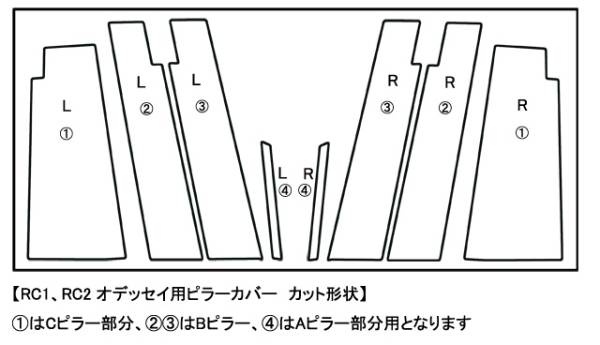 3Mダイノック★彡RC1/RC2 オデッセイ アブソルートカーボンピラー8P★バイザー有　RC4_シルバーカーボンバージョンもあります。