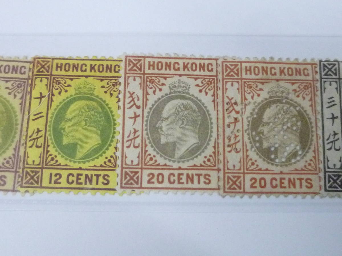 22SE　A　№29　香港切手　1903年　SC#71-80の内　計9種 20枚　未使用OH・VF　【SC評価 $662】_画像6