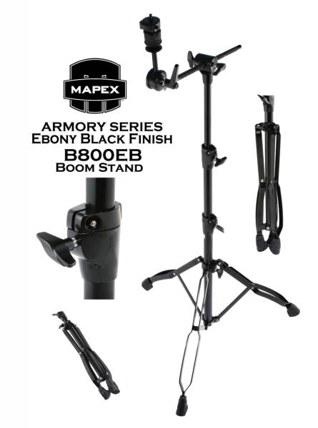 ◆◆半額！Mapex B800EB Armory Boom Standオールブラック仕様 即決落札して頂けます。Ebony Black Finish
